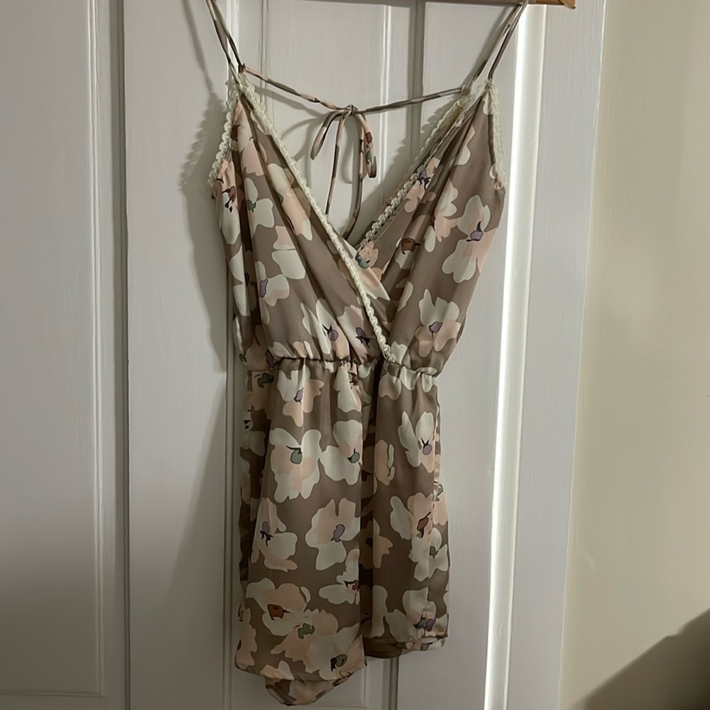 Peppermint floral romper